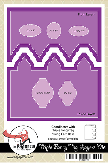 Triple FANCY TAG LAYERING Die Set<br>Includes BOTH Shape and Card Panel Layers